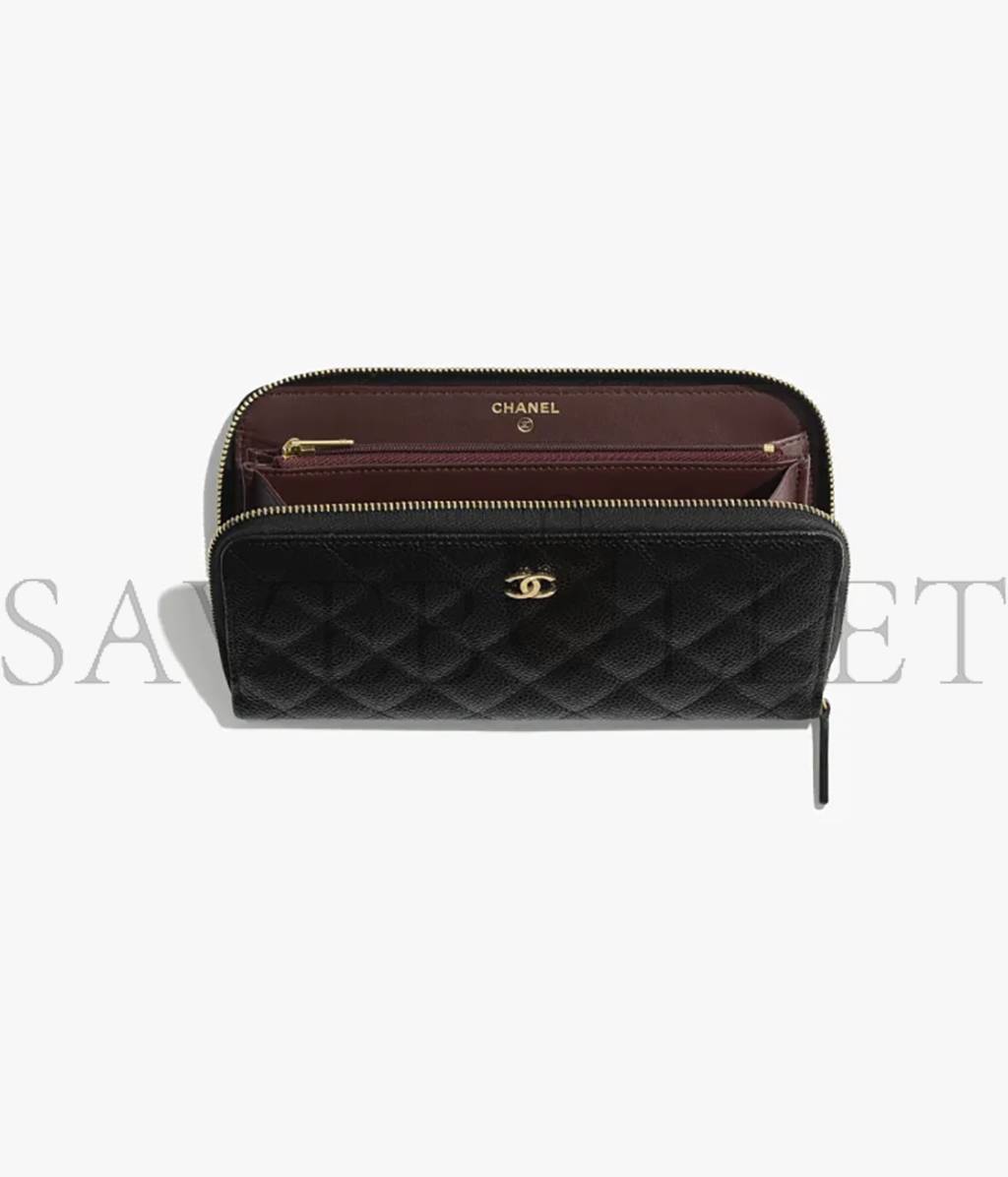Ch*el classic long flap wallet gold hardware ap0241 y33352 nj523 （19.5*10.5*3cm）